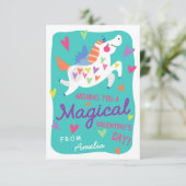 Magical Unicorn Classroom Valentijnsdag Kaart (Staand voorkant)