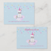 Magical Unicorn Contactkaartje (Voorkant / Achterkant)