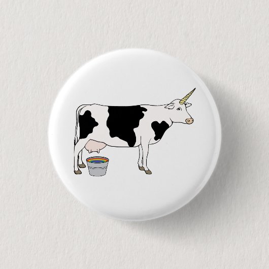 Magical Unicorn Dairy Milk Cow Ronde Button 3,2 Cm (Voorkant)