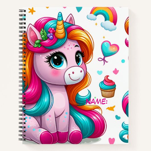 Magical Unicorn Drawing Journal Notitieboek (Voorkant)