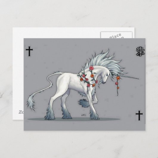 Magical Unicorn Fantasy Art Post Kaart (Voorkant / Achterkant)