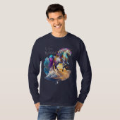 Magical Unicorn Fantasy clouds romance birthday  T-shirt (Voorkant volledig)