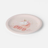 Magical Unicorn First Birthday Papieren Bordje (Gekanteld)