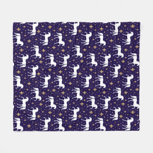 Magical Unicorn Fleece Deken (Voorkant (Horizontaal))