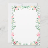 Magical Unicorn Flower Birthday party Kaart (Achterkant)