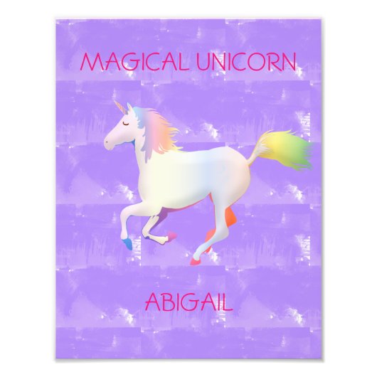 Magical Unicorn Foto Afdruk (Voorkant)