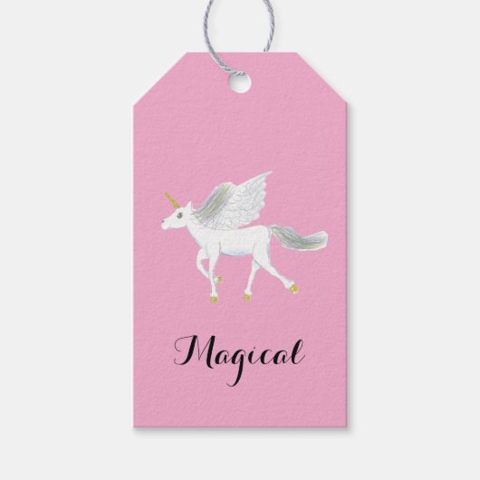 Magical Unicorn gift tag Cadeaulabel (Voorkant)