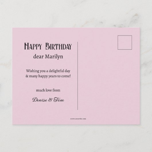 Magical Unicorn Girly Birthday Briefkaart (Achterkant)