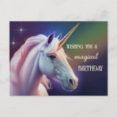 Magical Unicorn Girly Birthday Briefkaart (Voorkant)