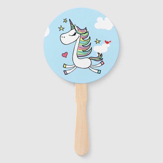 Magical Unicorn Hand Fan Handwaaier (Voorkant)