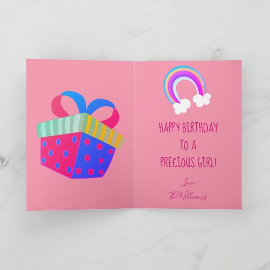 Magical Unicorn Happy 9th Kaart (Binnen)