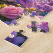 Magical Unicorn in an Enchanted Garden Jigsaw Puzz Legpuzzel (Zijkant)