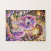 Magical Unicorn in an Enchanted Garden Jigsaw Puzz Legpuzzel (Horizontaal)