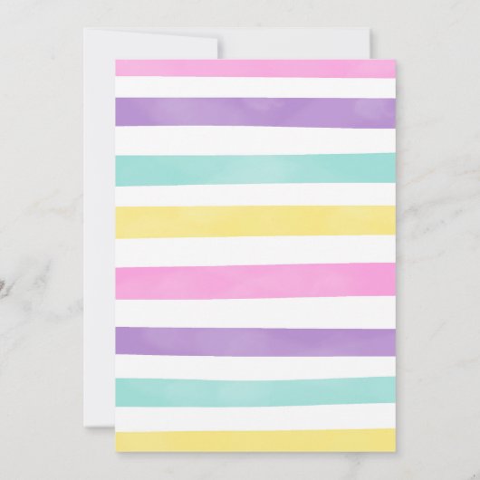 Magical Unicorn Invitation Kaart (Achterkant)