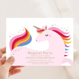 Magical Unicorn Invitation Kaart