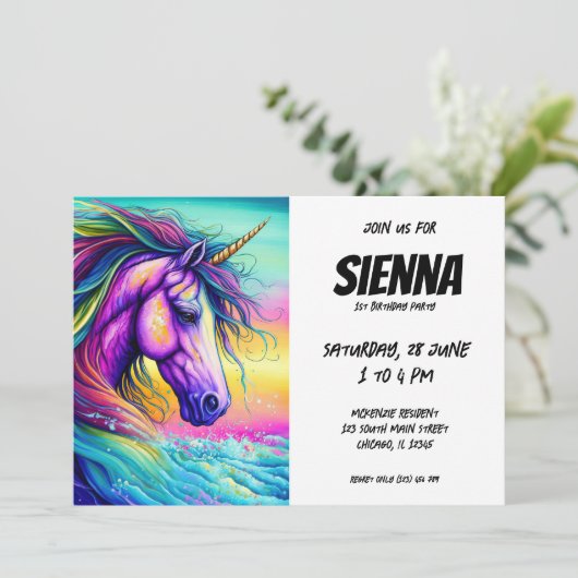 Magical Unicorn Kaart (Staand voorkant)