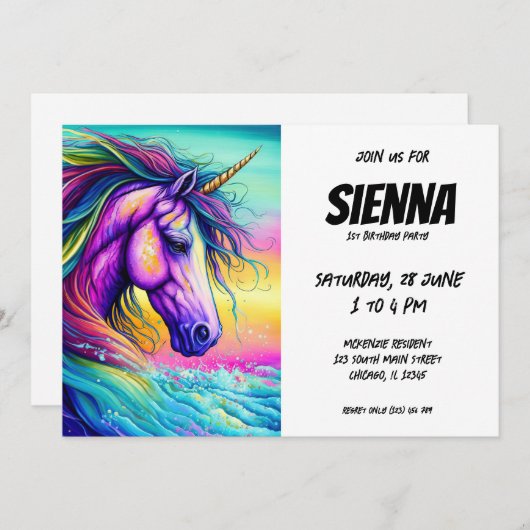 Magical Unicorn Kaart (Voorkant / Achterkant)