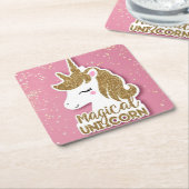 Magical Unicorn Kartonnen Onderzetters (Schuin)