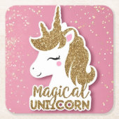 Magical Unicorn Kartonnen Onderzetters (Voorkant)
