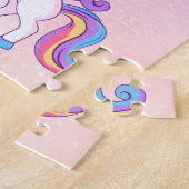 Magical Unicorn Kawaii Name Jigzaag Puzzle Legpuzzel (Zijkant)