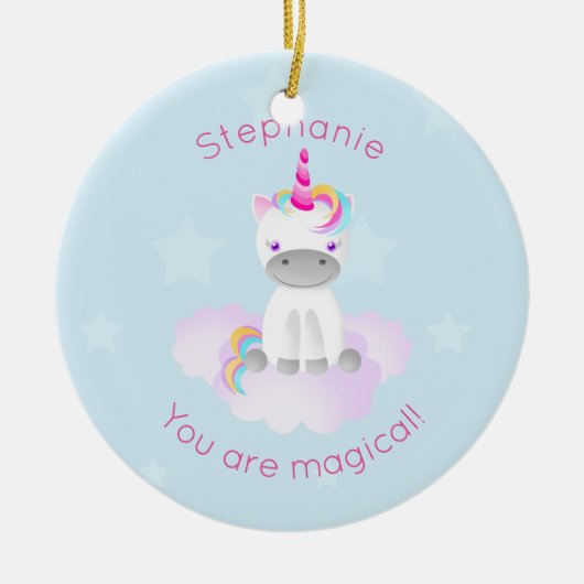 Magical Unicorn Keramisch Ornament (Voorkant)