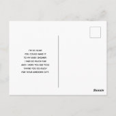 Magical Unicorn Mam & Baby Waterverf Dank je Briefkaart (Achterkant)