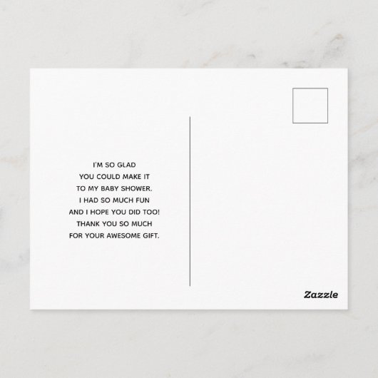 Magical Unicorn Mam & Baby Waterverf Dank je Briefkaart (Achterkant)