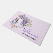 Magical Unicorn Mam & Baby Waterverf Welkom Deurmat (Schuin)
