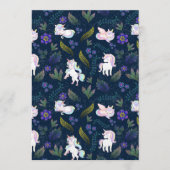 Magical Unicorn Night Forest Seamless Pattern Kaart (Voorkant)