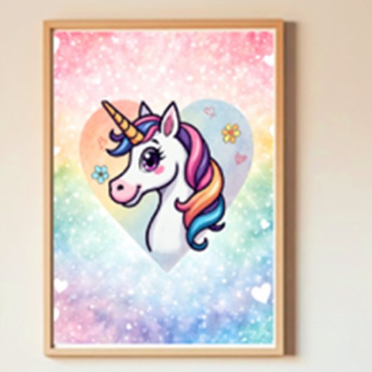 Magical Unicorn Nursery Poster