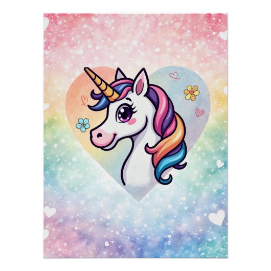 Magical Unicorn Nursery Poster (Voorkant)