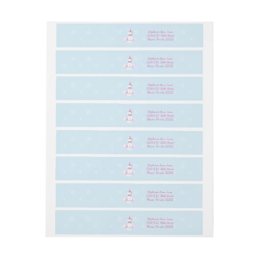 Magical Unicorn Omwikkelbaar Adreslabel (Vel)