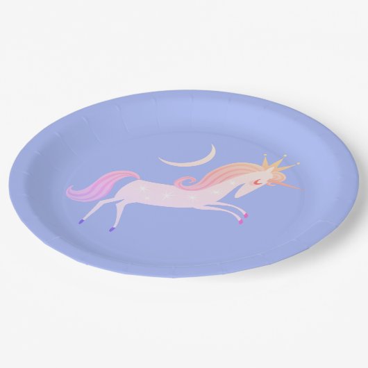 magical unicorn papieren bordje (Gekanteld)