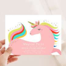 Magical Unicorn Party Invitation