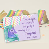 Magical Unicorn Pastel Chevron Kids Birthday Bedankkaart