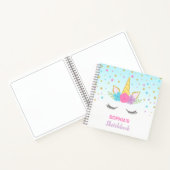 Magical Unicorn Personalised Kinder Sketchbook Notitieboek (Binnen)