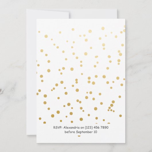 Magical Unicorn Personalized Birthday Party Kaart (Achterkant)