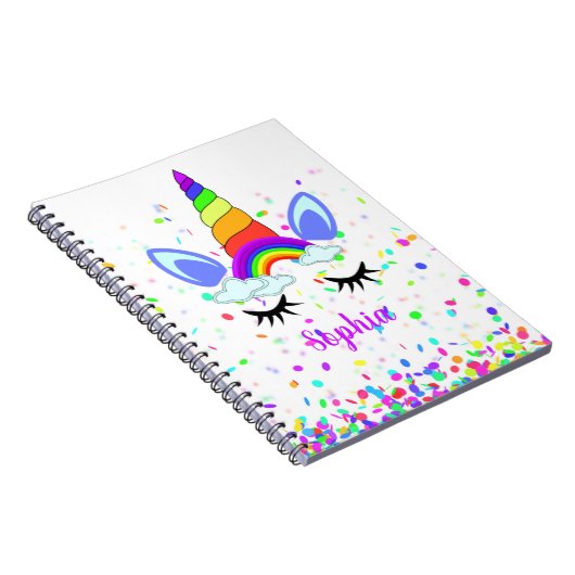 Magical Unicorn Personalized Kinderen Notitieboek (Rechterzijde)