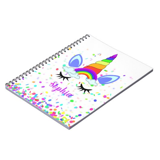 Magical Unicorn Personalized Kinderen Notitieboek (Linkerzijde)