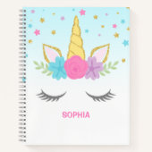 Magical Unicorn Personalized Kinderen Notitieboek (Voorkant)