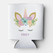 Magical Unicorn Personalized name glitter girly Blikjeskoeler (Voorkant)