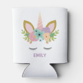 Magical Unicorn Personalized name glitter girly Blikjeskoeler (Achterkant)