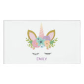 Magical Unicorn Personalized name glitter girly Naambadge (Voorkant)
