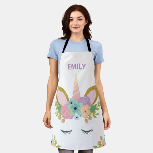 Magical Unicorn Personalized name glitter girly Schort (Gedragen)