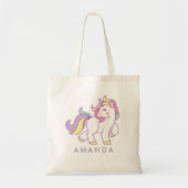 Magical Unicorn Personalized NAME Tote Bag (Voorkant)