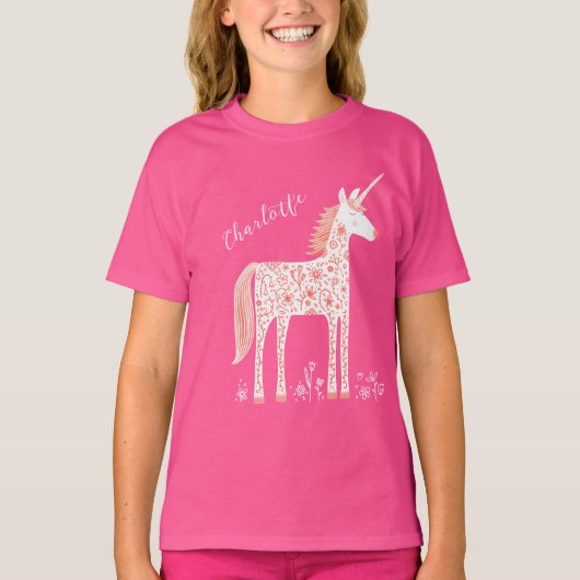 Magical Unicorn Personalized T-shirt (Voorkant)