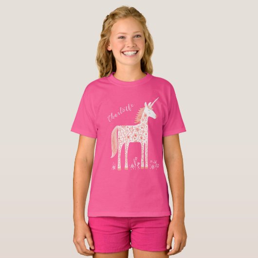 Magical Unicorn Personalized T-shirt (Voorkant volledig)