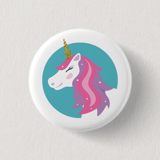 Magical Unicorn Pin Badge Ronde Button 3,2 Cm (Voorkant)