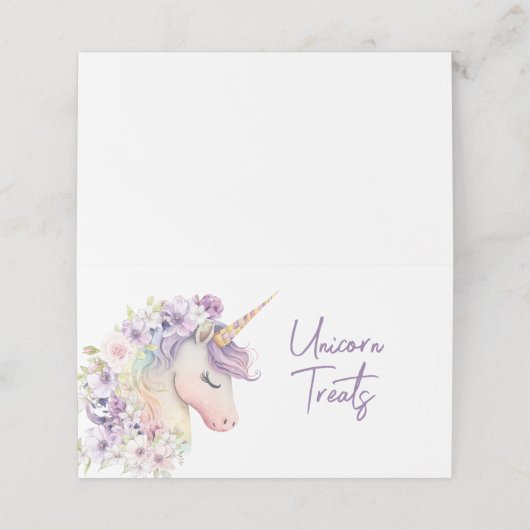 Magical Unicorn Plaatskaartje (Buitenkant ongevouwen)