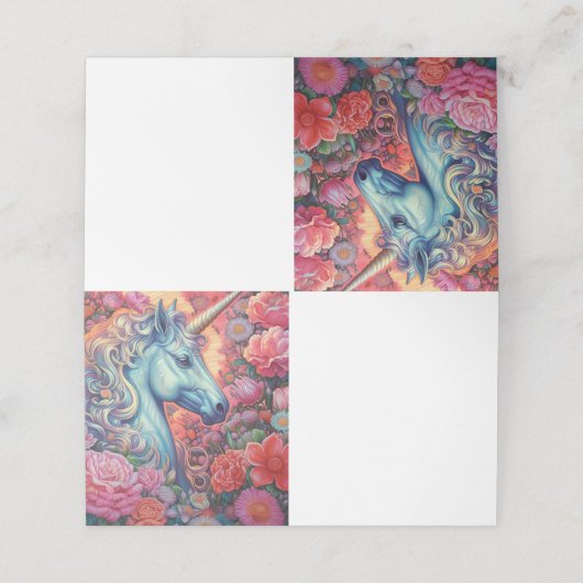 Magical Unicorn Plaatskaartje (Buitenkant ongevouwen)